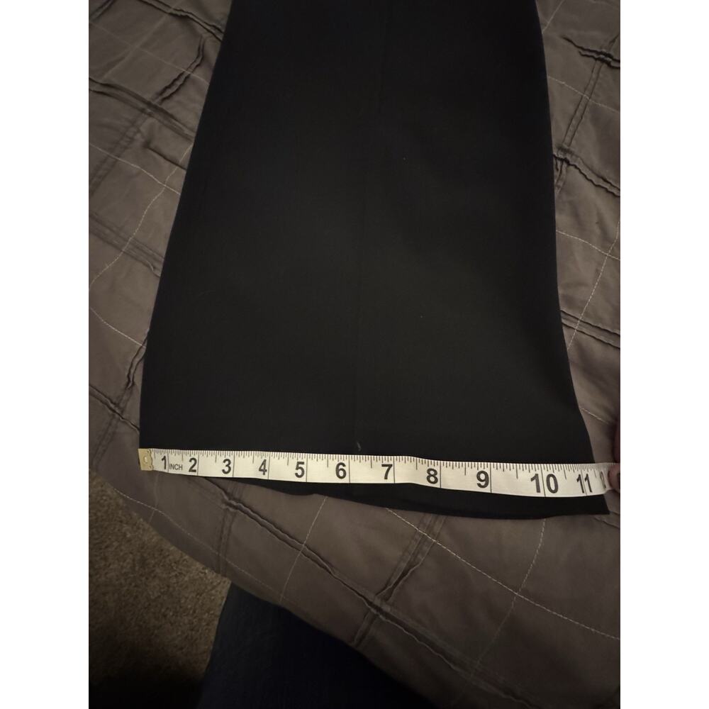 LOFT Dress Pants Womens Sz 14 Black Wide Leg Full Length Office Work Business - Picture 9 of 9